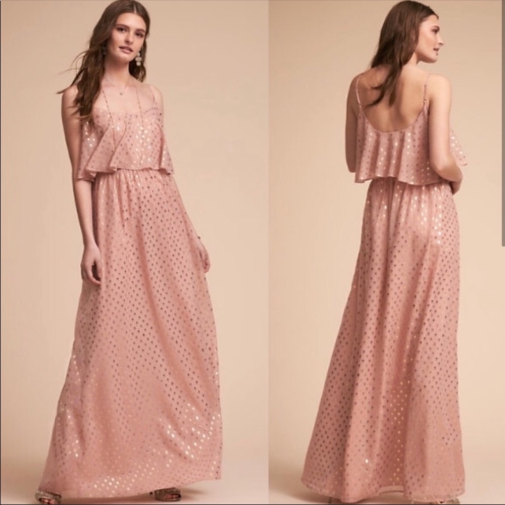 🆕NWT BHLDN Isla Maude Polka Dot Chiffon Dress